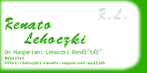 renato lehoczki business card